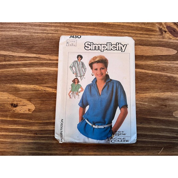 Simplicity 7450 Uncut ladies top sewing pattern size N 10-12-14 - Picture 1 of 3
